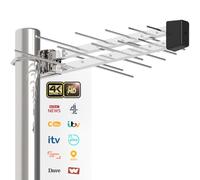 Antena de TV Yagi direccional para televisores 4K 1080P, cable coaxial de 10 m