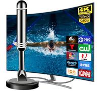 Antena digital 2026 para Smart TV, antena de TV digital HD de largo alcance para interiores, antenas para canales locales con base magnética fuerte, compatible con televisores HDTV 4K 1080p, cable