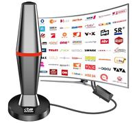 Antena DVB-T/DVB-T2, antena 2026 DVBT2 con amplificador, gran alcance y recepción de 360°, antena interior para televisores con base magnética fuerte, compatible con 4K 1080P - Todos los dispositivos