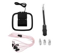 Antena FM para receptor estreo de interior, kit de antena de radio FM/AM universal de 75 ohmios/300 ohmios con antena