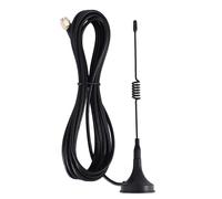 Antena GSM SMA de 433 MHz y 5 dBi con conector macho y base magnética para radioaficionados.