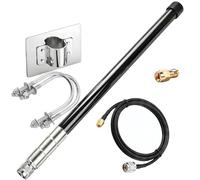 Antena LoRa de 10dBi 915MHz N macho de fibra de vidrio Omni para Meshtastic Heltec RAK LILYGO SenseCAP, RAK/Bobcat/Nebra Hotspot Gateway, LoRaWAN HNT, con cable de baja pérdida y adaptador RP-SMA IP67