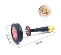 Antena omnidireccional de 5 8 GHz 5 dBi 50 W circular polarizada FPV de panel plano con conector LHCP RHCP RP para UAV y transmisión inalámbrica (pin negro de 55 cm)