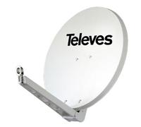 Antena parabólica (75x85) aluminio, alta calidad, blanca