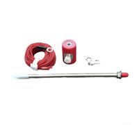 Antena portátil de onda corta, base de antena M10, kit de base de antena de onda corta, para recepción mejorada de onda corta para ondas cortas (rojo + rejilla + varilla)