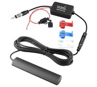 Antena Radio Coche Amplificada 12V Antena Interior Coche Universal FM Am | 12V Amplificador de Señal Auto Radio Ganancia 25-30dB 85-112 MHz 75 Ω para Vehículo, Mejora Recepción de Radio Audio, 3Metros