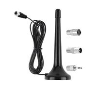 Antena Radio FM Dab Telescópica Interior con Base Magnética y Cable de 3M, Conector Tipo F, Compatible con DVB-T2/DMB-T/DTMB/ATSC/ISDB-T, 75 Ohm, Señal Estable para HiFi y TV Digital