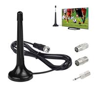 Antena Radio FM Interior Casa, Antena Interior Dab con 3 Metros Cabo, Base Magnética, Cable de 3 Metros, Compatible con Sistemas de Audio y Cine en Casa, 75 Ohm, Alta Fidelidad, Negro