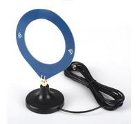 Antena receptora de banda ancha de 9,9 kHz a 181 MHz en diseño de rosquilla con cable SMA de 3 m para escáner de radio sin sintonización, color azul