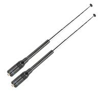 Antena SMA-F Telescópica Flexible para Radio, Doble Banda, ABS con Base Protegida, Gran Compatibilidad