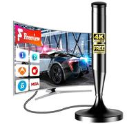 Antena TDT Interior para Smart TV - Antena TV Digital HD 4K/1080P con Recepción 360° Estable, Base Magnética Potente, Cable Coaxial de 5 m, Compatible DVB-T2/DVB-T, Fácil Instalación