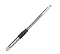 Antena telescópica 27MHz BNC macho 20W 50 Ohm barra de ganancia portátil para Cobra Midland para uniden President CB Radio Silver (hembra)