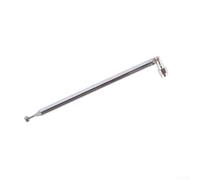 Antena telescópica de radio FM, construcción de acero inoxidable con conector SMA, antena extensible de 762 mm para una señal óptima, diseño plateado portátil