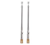 Antena telescópica de repuesto de 2 piezas, 25,4 cm, 10 pulgadas, 5 secciones, para radio y TV.