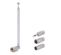 Antena Telescópica FM con Conector F Tipo 75 Unbal, Antena de Repuesto Dab para Radio Am FM, Receptores Estéreo, Radio Bose Wave
