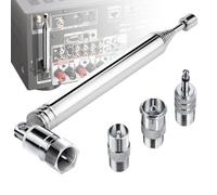 Antena Telescópica FM Interior Dab Radio Aerial, Ancable HiFi AV Sistema Receptor 75 Ohm Unbal
