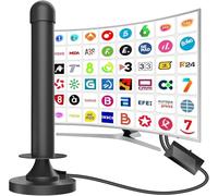 Antena TV Interior, Antena portatil TV Digital Inteligente HD Interior, fácil de Instalar, Soporte 4K 108P Canales Locales