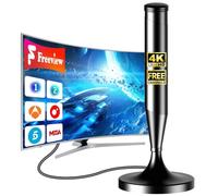 Antena TV Interior Potente para Smart TV - Antena TDT Digital HD 4K/1080P con Recepción 360° Omnidireccional, Base Magnética Fuerte, Compatible DVB-T2/DVB-T, Señal Estable, Fácil Instalación