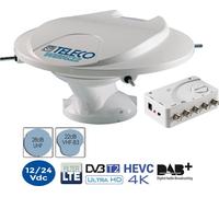 Antena TV TDT Omnidireccional Teleco Wing 22 Blanca 28dB 12V 24V Amplificada Cam