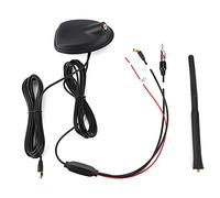 Antena Universal de Coche con Amplificador para GPS FM DAB+ Recepción Activa Montaje en Techo