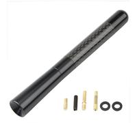 Antena Universal de Techo para Coche de Fibra de Carbono, 3,5 cm, 8 cm, 12 cm, Color Negro, Rojo y Azul. Juego de Antenas de Radio Multicolor. Antena automotriz Antenas para vehículos(Black,12cm)