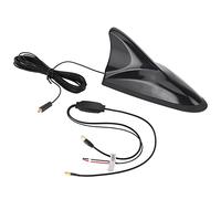 Antena Universal para Coche con Aleta de tiburón para TV Digital, recepción señal Fuerte Mejorada para decodificador Compatible ATSC ISDB DTMB, ABS Negro, 70x150x73mm