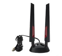 Antena WiFi 6E de tres bandas con base magnética que soporta 2 frecuencias de 4 GHz, 5, 8 GHz, 6 GHz, para conexiones de red estables en dispositivos de escritorio