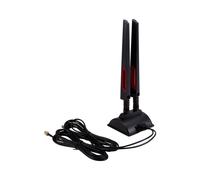 Antena WiFi con Base Magnética de 2,4 GHz y 5 GHz para Enrutador Tarjeta de Red Inalámbrica Antena de Doble Banda Orificio Interior SMA