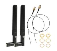 Antena WiFi Doble Banda 8dBi RP-SMA Macho con Cable de Extensión Pigtail de 25 cm de RP-SMA Hembra a M.2 NGFF para Tarjetas de Red Inalámbricas Intel - Adaptador WiFi Portátil Antena WiFi