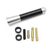 Antenas para vehículos Antena de Fibra de Carbono para Coche, Universal, de Aluminio, 3,5 cm, 8 cm y 12 cm, para decoración de radios y señales de Techo. Antena de Coche(Sliver,8cm)