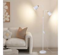 ANTENLICHT Lámpara de pie y de salón YOYO | 2 luces ajustables 360° | estilo vintage moderno | portalámparas E27 máx. 60W, 159cm, sin bombilla (blanco)