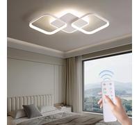 ANTENLICHT Plafon LED Techo Moderno 40W 4500LM, Lámpara de Techo Salon LED Regulable con Mando a Distancia 3000K-6500K, Luz de Techo para Salón Dormitorio, 50 * 50 * 5CM, Blanco