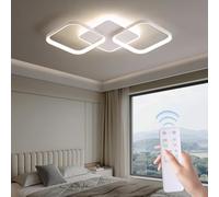 ANTENLICHT Plafon LED Techo Moderno 40W 4500LM, Lámpara de Techo Salon LED Regulable con Mando a Distancia 3000K-6500K, Luz de Techo para Salón Dormitorio, 50 * 50 * 5CM, Blanco