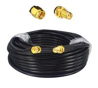 Antenna Boobrie Cable SMA 20M Coaxial RG58 Mejorado Macho a Hembra 50ohms Extensión para Enrutador WiFi 3G 4G LTE Antena de Baja Pérdida LAN inalámbral GPS