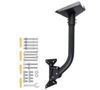 Antenna Mount, Outdoor Antenna Metal Bracket, Flexible Angle Adjustment, Strong Weight Bearing Support for Wall, Eave, Home Roof Installations, Outdoors, Roofs, Black