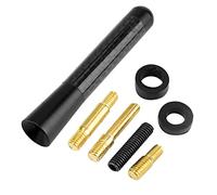 Antenna para Coche de 3 Pulgadas Antena Corta de Fibra de Carbono Universal Compatible con la Mayoría de Vehículos Reemplazo Ideal para Antenas Dañadas o Antiguas Diseño Atornillado para Fácil