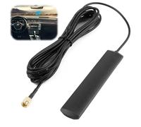 Antenne Voiture Puissante, Adhésif Antenne Autoradio, Amplificateur Signal FM/Am, Compatible Voitures Camions SUVs Jeep, Avec Câble 3m et Connecteur DIN, Améliore Réception et Qualité Sonore