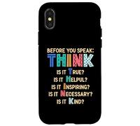 Antes de Hablar, Piensa | Motivación & Inspiración Carcasa para iPhone X/XS