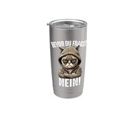Antes De Preguntar No Gatos Decir Gato Vaso térmico de acero inoxidable de doble pared