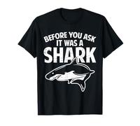 Antes de Preguntar Que era un tiburón Divertido amputado de Pierna discapacitada Camiseta