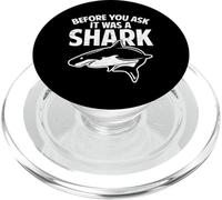 Antes de Preguntar Que era un tiburón Divertido amputado de Pierna discapacitada PopSockets PopGrip para MagSafe