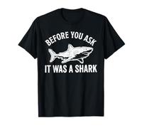 Antes de Preguntar Que era un tiburón Divertido amputado Pierna discapacitada Camiseta