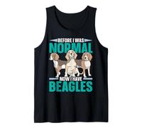 Antes de Que Fuera Normal, Ahora Tengo dueño de Cachorro Amante de los Perros Beagles Camiseta sin Mangas