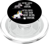Antes del café, Odio a Todos después de Que me Siento Bien por odiar PopSockets PopGrip para MagSafe