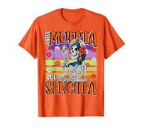 Antes Muerta Que Simple Divertido Español Halloween Camiseta, Hombre, Naranja, L