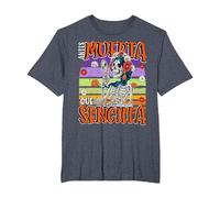 Antes Muerta Que Simple Divertido Español Halloween Camiseta, Hombre Tallas Grandes, Azul Jaspeado, 2X Alto
