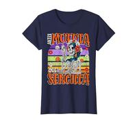 Antes Muerta Que Simple Divertido Español Halloween Camiseta, Mujer, Azul Marino, L