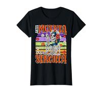 Antes Muerta Que Simple Divertido Español Halloween Camiseta, Mujer, Negro, XL