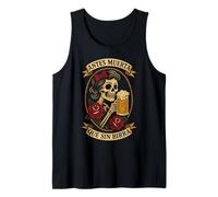 Antes Muerta Que Sin Birra Calavera Cerveza Humor Tatuaje Camiseta sin Mangas