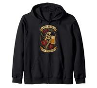 Antes Muerta Que Sin Birra Calavera Cerveza Humor Tatuaje Sudadera con Capucha
